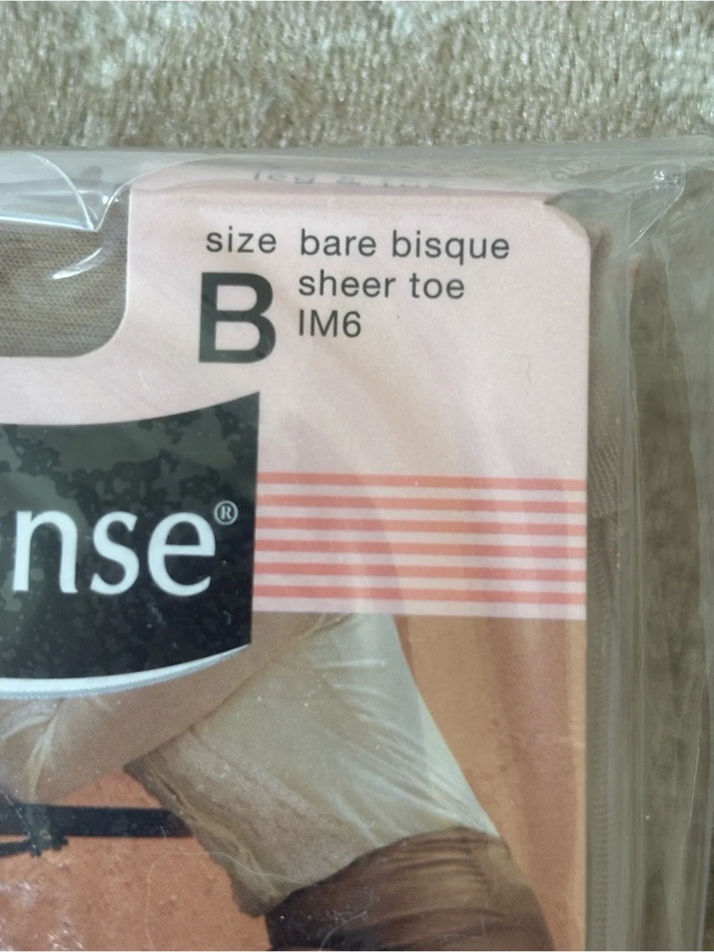 6 Pairs No Nonsense Almost Bare Very Sheer Pantyhose w/ Lace Panty Bare Bisque